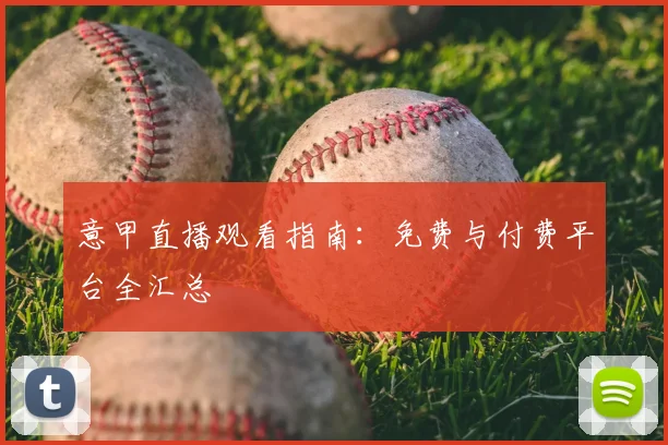 意甲直播观看指南：免费与付费平台全汇总